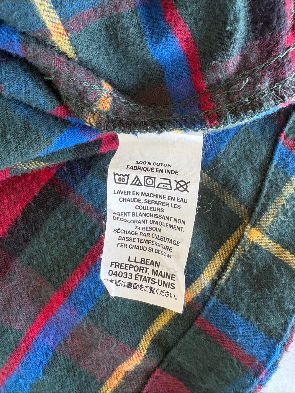 L.L. Bean Men's Plaid Flannel Hooded Shirt Jacket Shacket Size XL - Picture 6 of 9